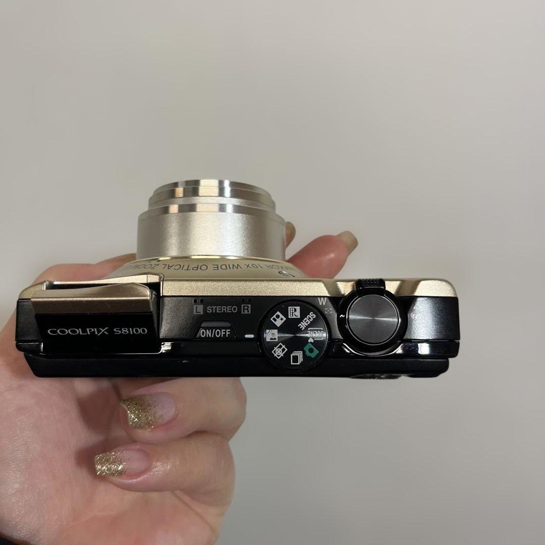 Nikon COOLPIX S8100 ゴールド コンデジ　ニコン