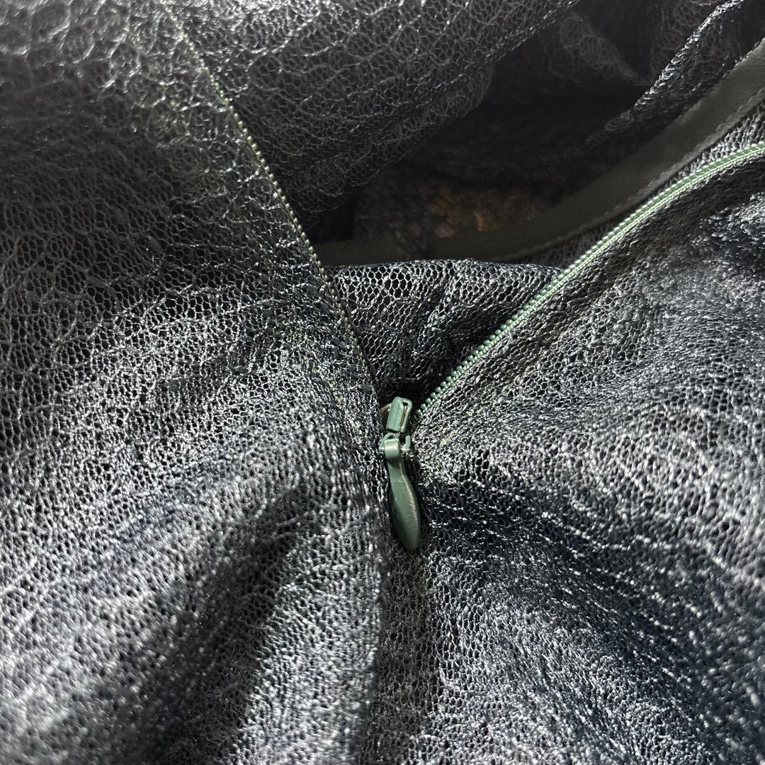 専用新品　kaene カエン　長袖ワンピース　幾何学チュールワンピース　総レース