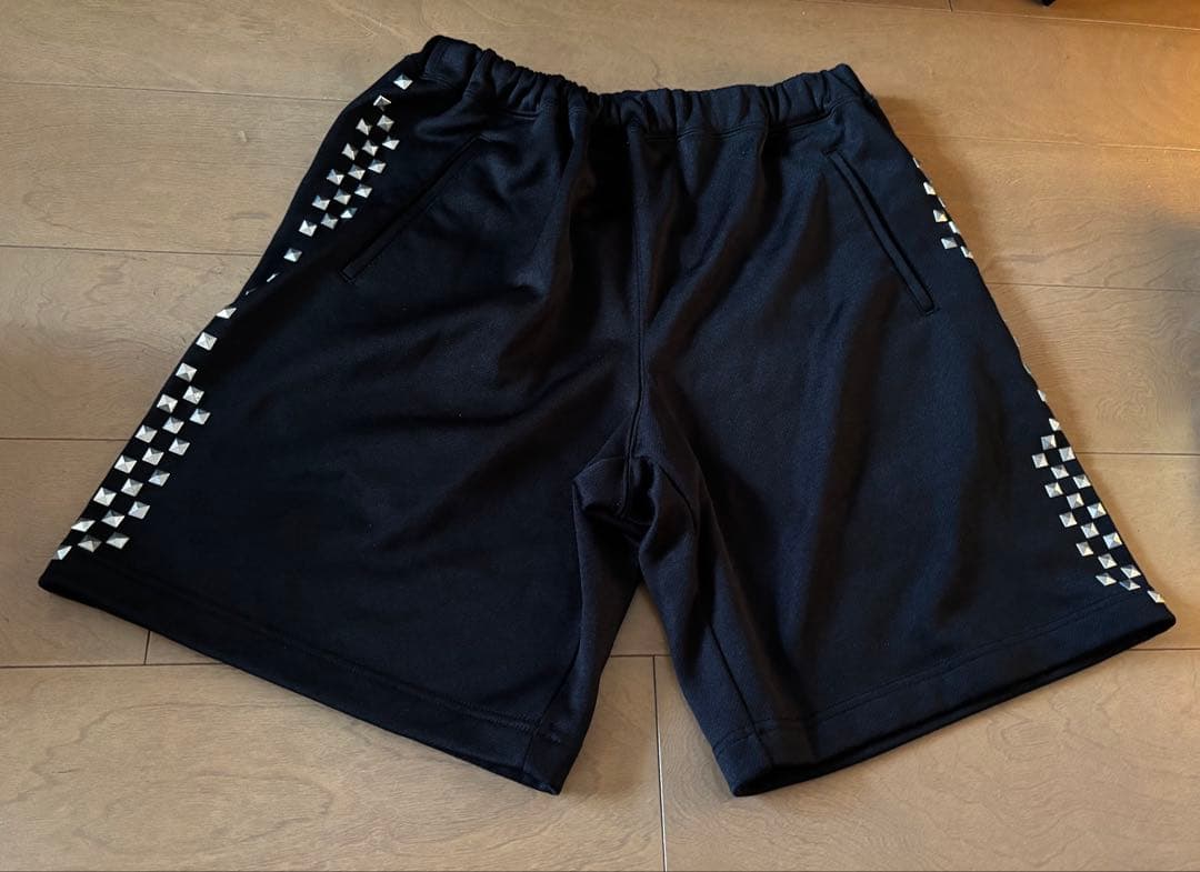 美品✨ギャルソンオムプリュス サイドスタッズ ハーフパンツ Sサイズ 黒