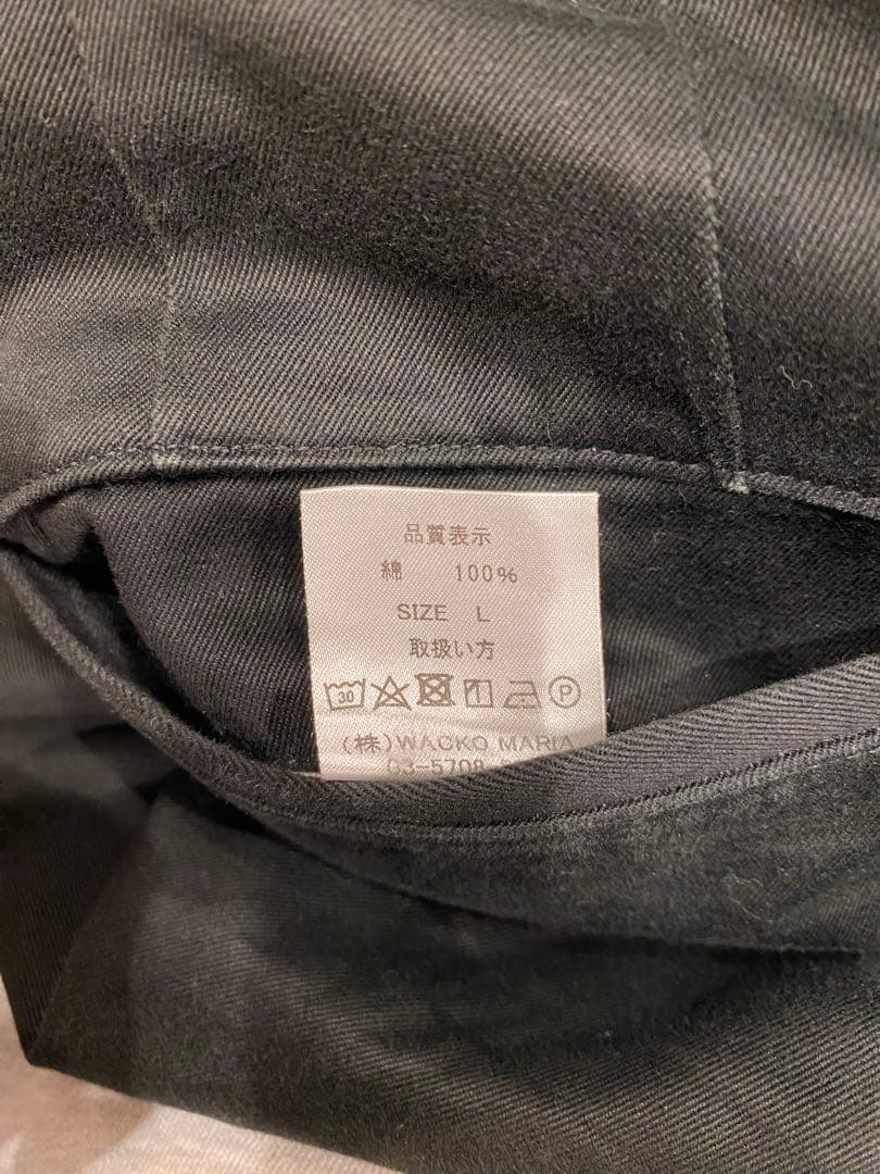 WACKO MARIA DOUBLE PLEATED TROUSERS チノL黒