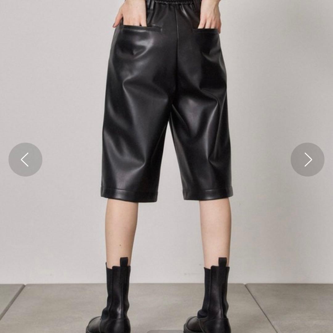 リーズン⭐︎PUBLIC TOKYO エコレザーハーフパンツ/ウォッシャブル