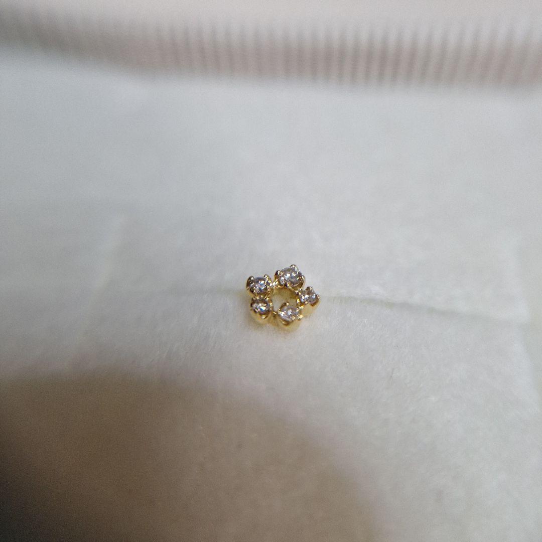 AHKAH K18YG ビリーブデュウフローレント プチ ピアス