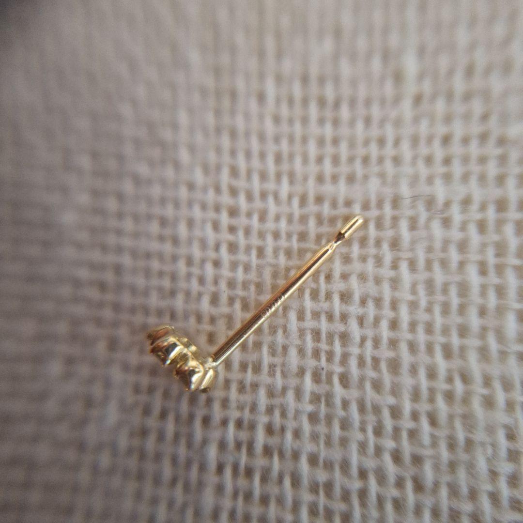 AHKAH K18YG ビリーブデュウフローレント プチ ピアス