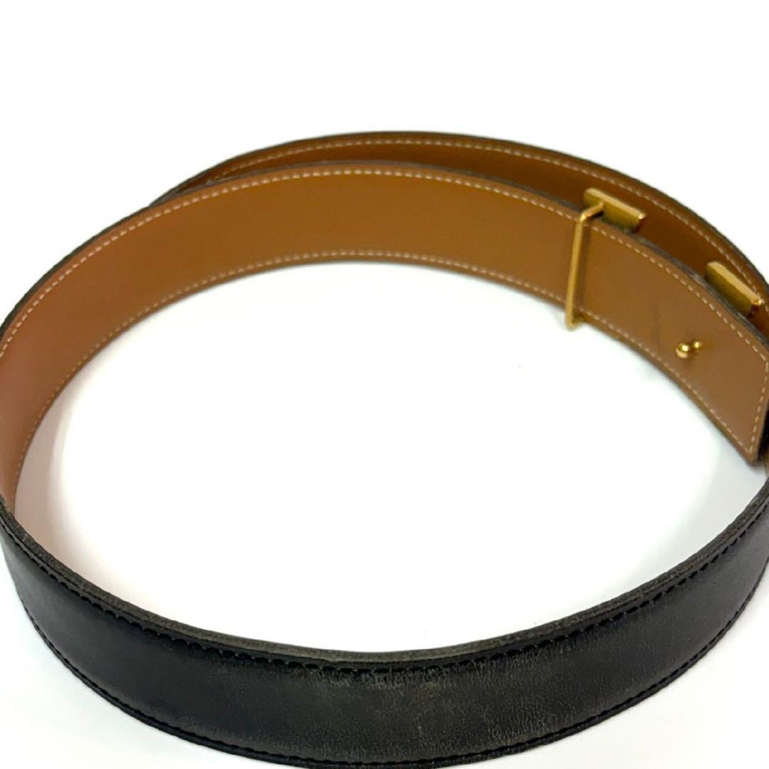美品 エルメス Hバックル コンスタンス ベルト ゴールド レディース