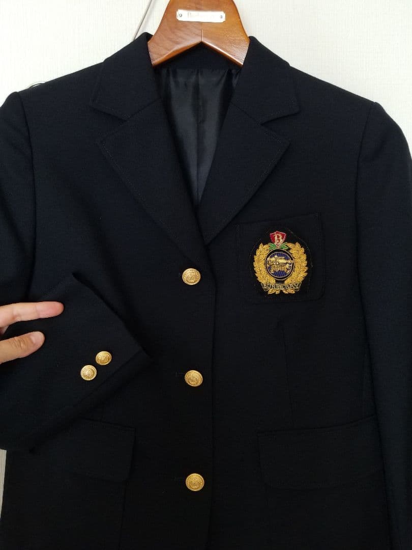 バーバリージャケットスカートセット2点 ベージュスカート ブレザー美品150