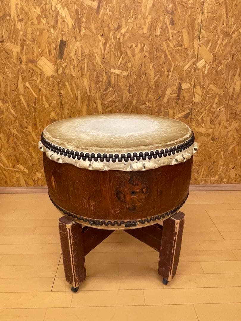 二尺一寸平胴太鼓　台付　【消音稽古に最適】