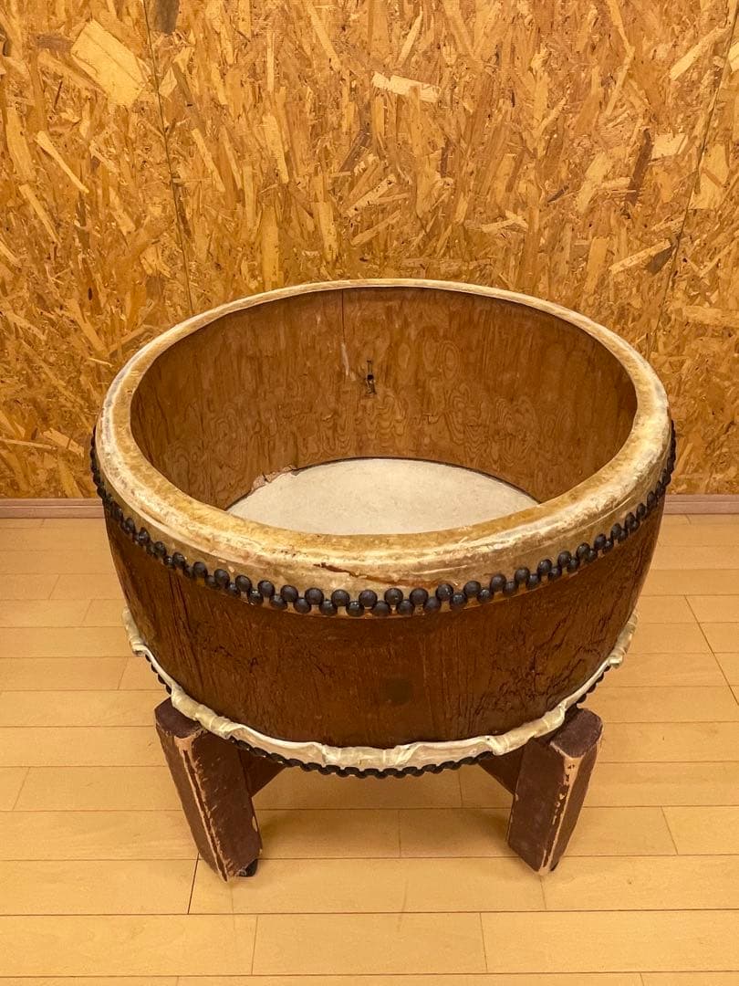 二尺一寸平胴太鼓　台付　【消音稽古に最適】