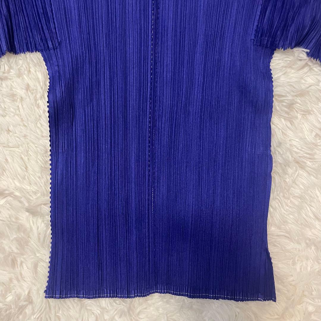 【美品】Lサイズ　イッセイミヤケ プリーツプリーズ パープル系 カットソー