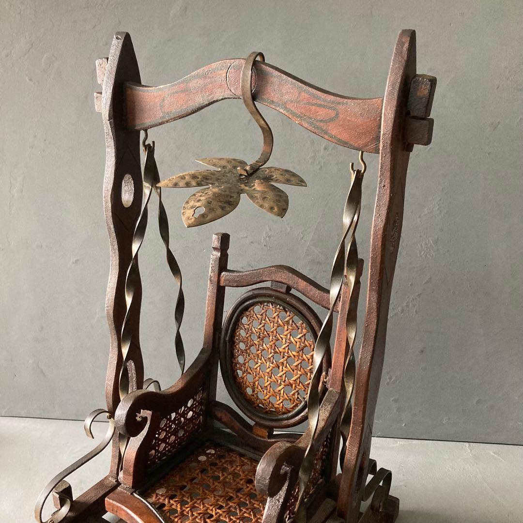 希少 ヴィンテージ ドール用 スイングチェア アンティーク雑貨