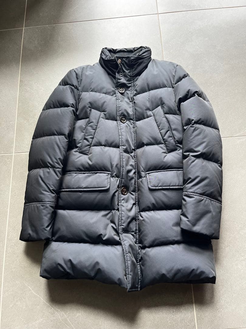 【美品】MooRERダウンコートBARBIERI WK1 シングルブレスト