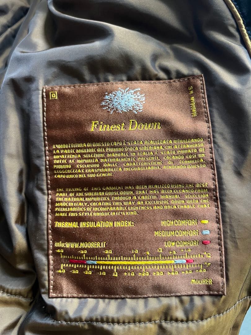 【美品】MooRERダウンコートBARBIERI WK1 シングルブレスト