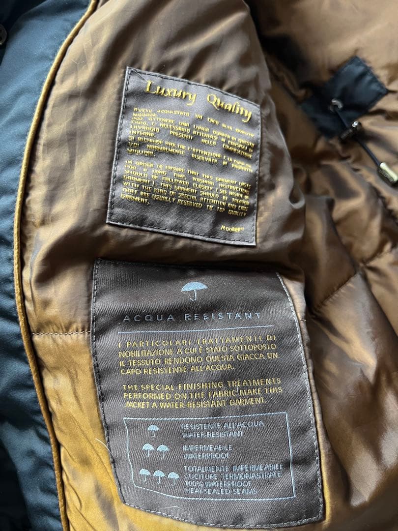 【美品】MooRERダウンコートBARBIERI WK1 シングルブレスト