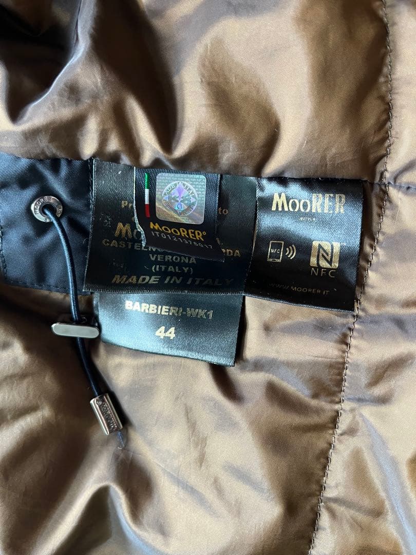 【美品】MooRERダウンコートBARBIERI WK1 シングルブレスト