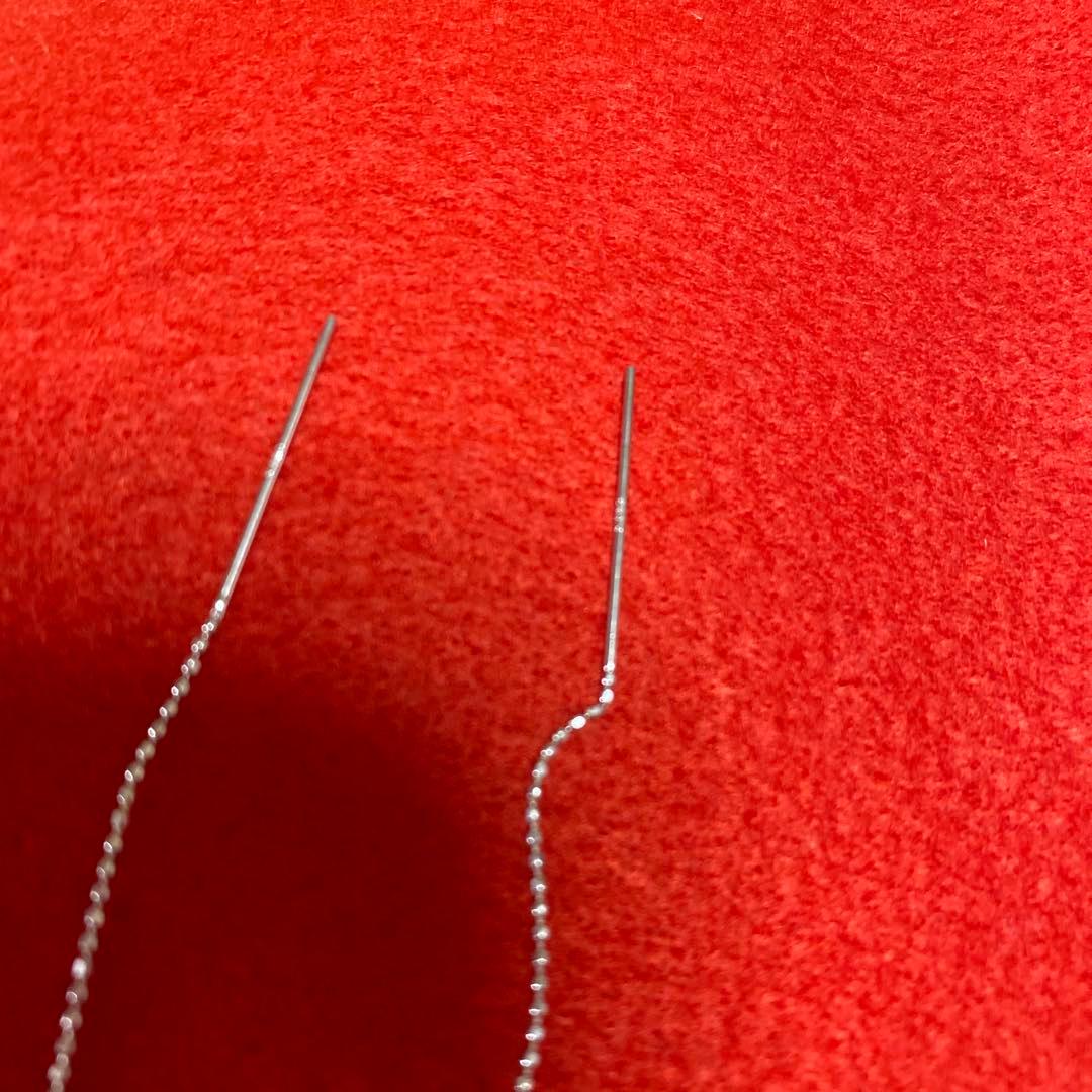 K18WG ダイヤモンドピアス　ロング　アメリカンピアス