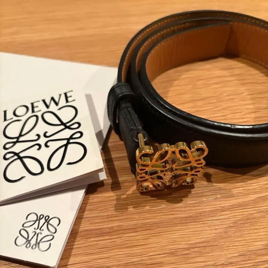 LOEWE アナグラムベルト 80/32 ブラック