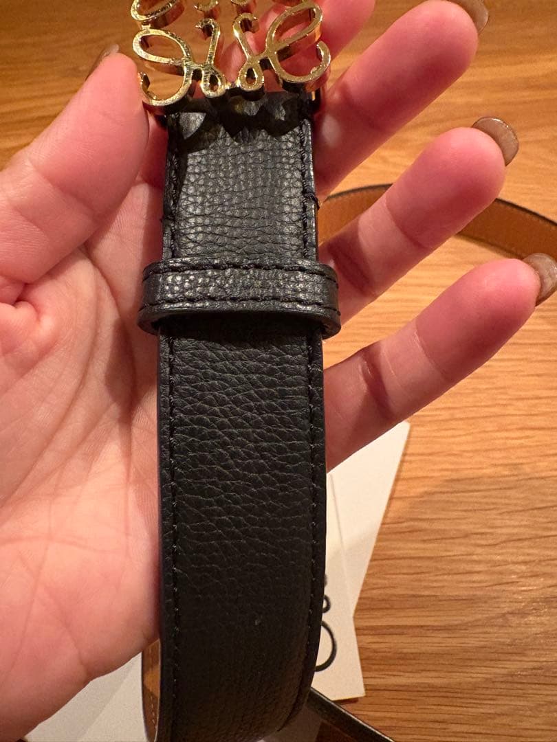 LOEWE アナグラムベルト 80/32 ブラック