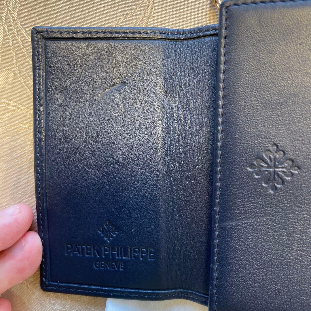 パテックフィリップ　レザー　ネイビー　キーホルダー　希少品　美中古　濃紺色