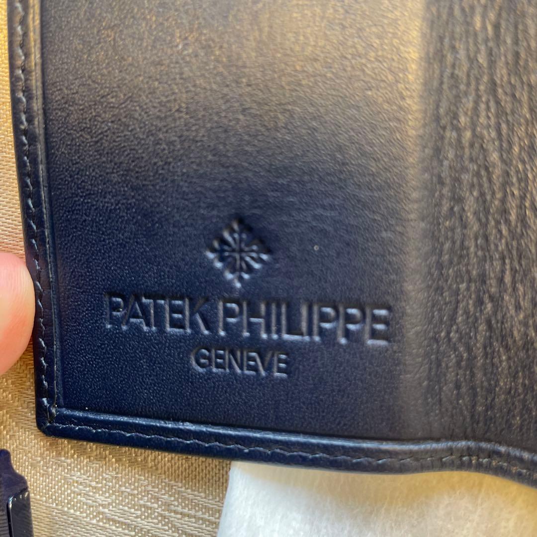 パテックフィリップ　レザー　ネイビー　キーホルダー　希少品　美中古　濃紺色