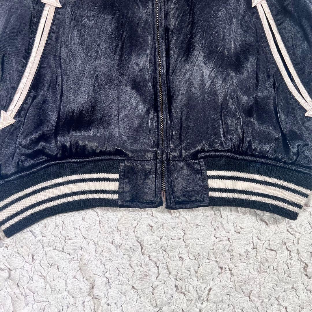 『AVIREX』　スカジャン　リバーシブル　龍　虎　ビッグ刺繍　ブラック　【F】