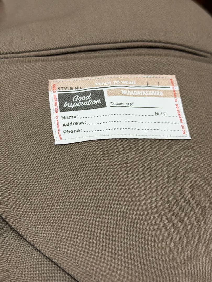 新品未使用【GU×ミハラヤスヒロ】ノーカラーセットアップ ベージュ XL