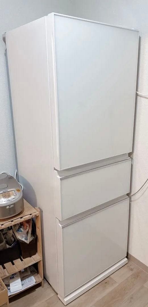 本日限定 送料込】三菱 330L 冷蔵庫 ホワイト ガラスドア 自動製氷