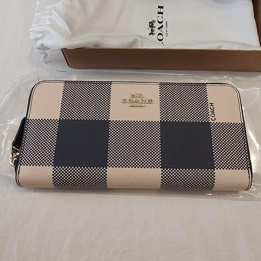 特価❕COACH チェック柄 長財布 新年 バレンタイン プレゼント