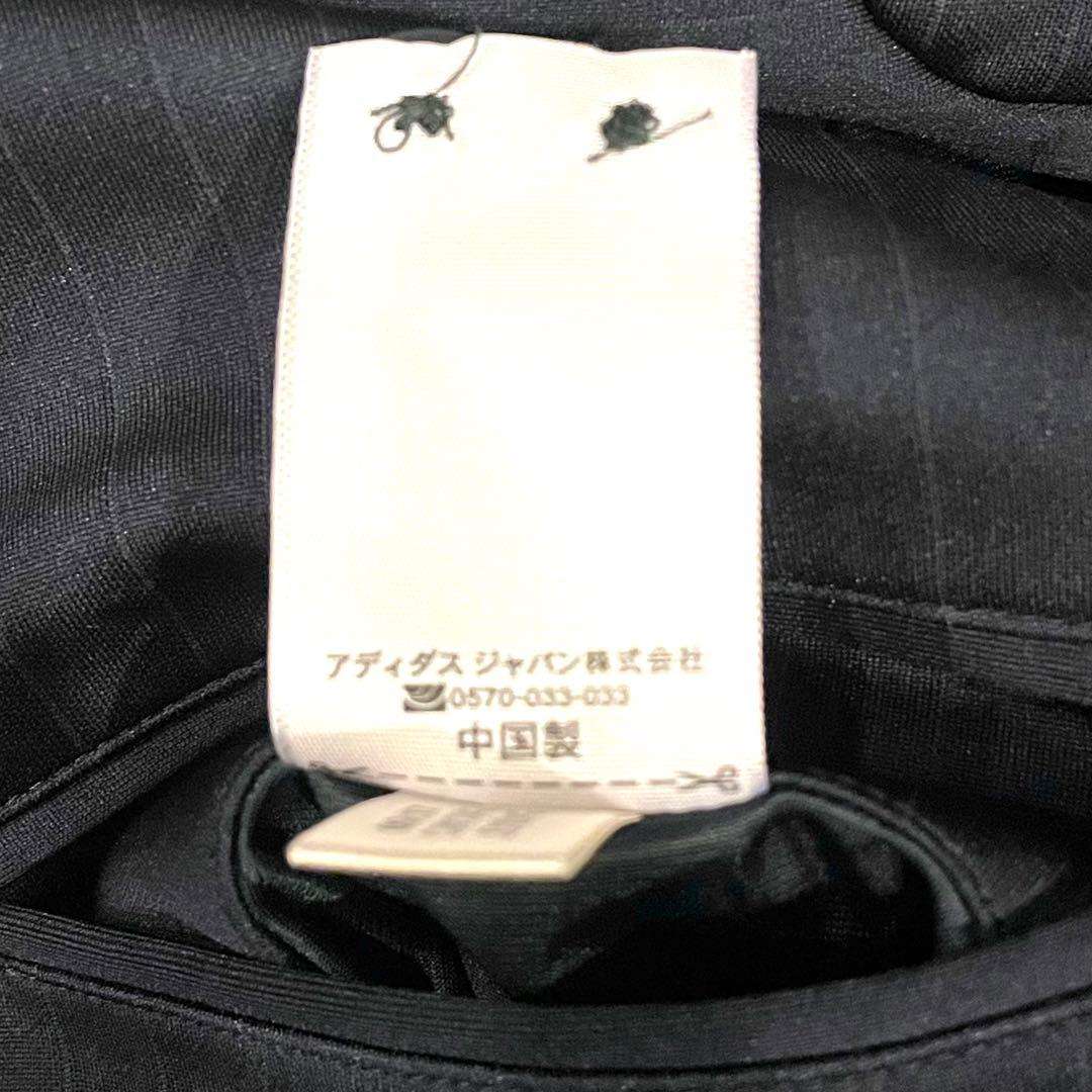 【極美品】アディダス スーツ セットアップ ストライプ 黒 伸縮性 2B ロゴ