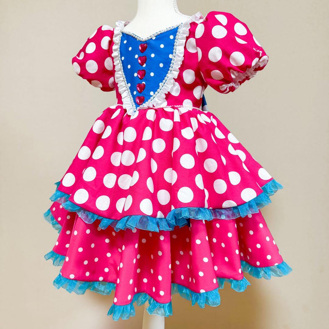 パルパルーザ ミニーのファンダーランド◆水玉ピンクワンピース 110cm