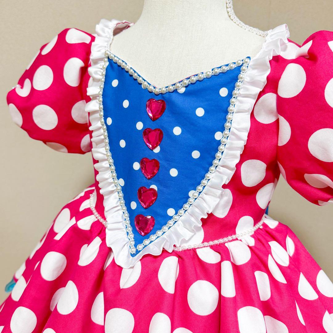 パルパルーザ ミニーのファンダーランド◆水玉ピンクワンピース 110cm