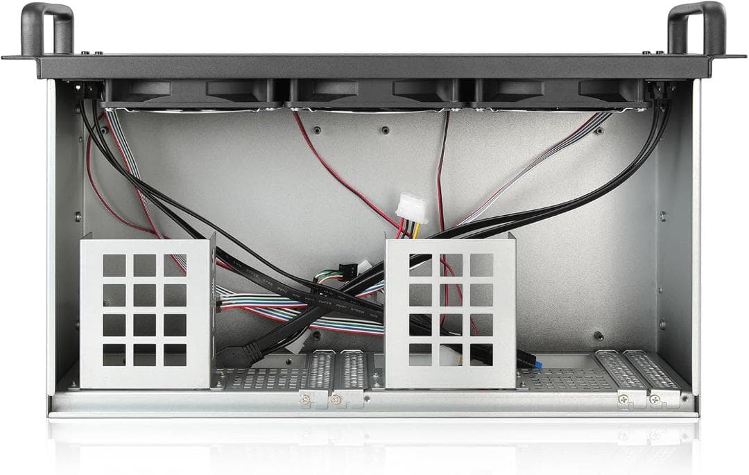 3U ラックマウントサーバーシャーシ、ブラックメタル、工業グレード