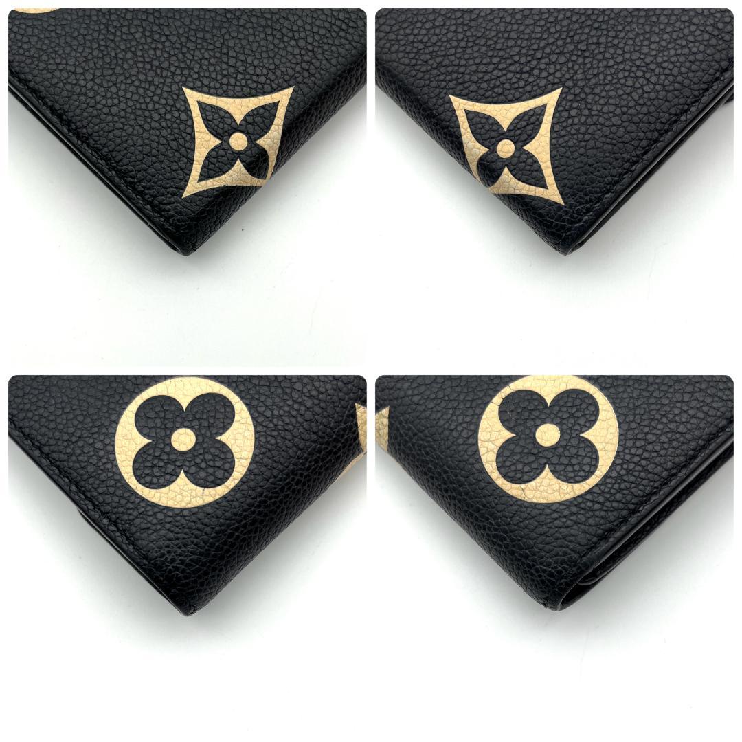 【最高級美品】ルイヴィトン アンプラント ポルトフォイユ サラ バイカラー 黒