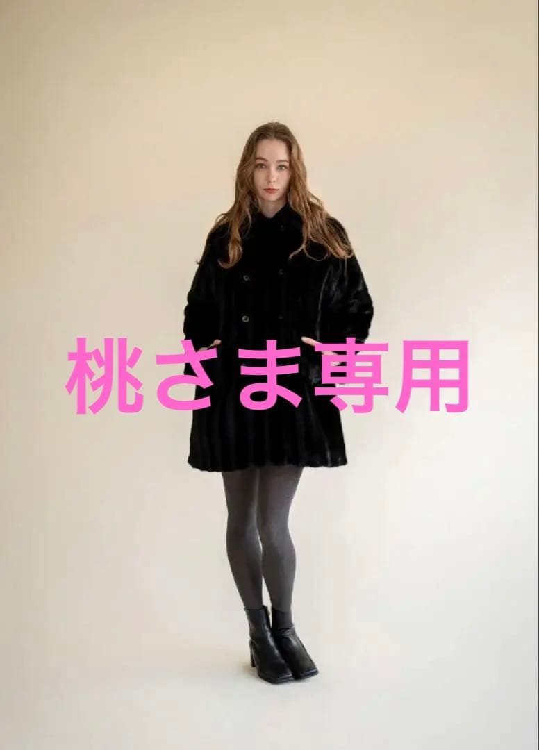 【Acka.】classical fur coat / black