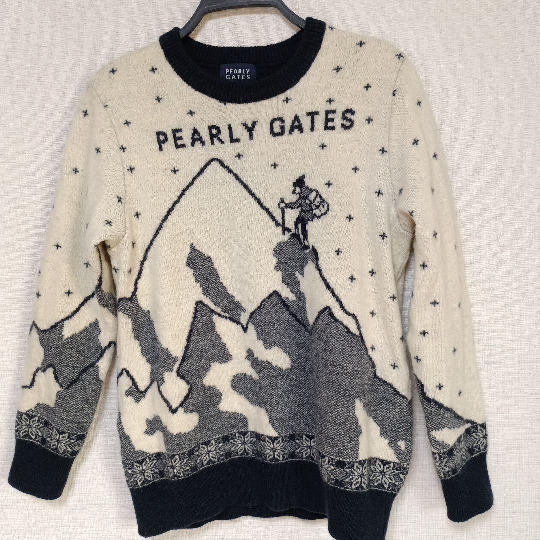 4サイズ　PEARLY GATES 日本製　ウールセーター　ニット　山登り