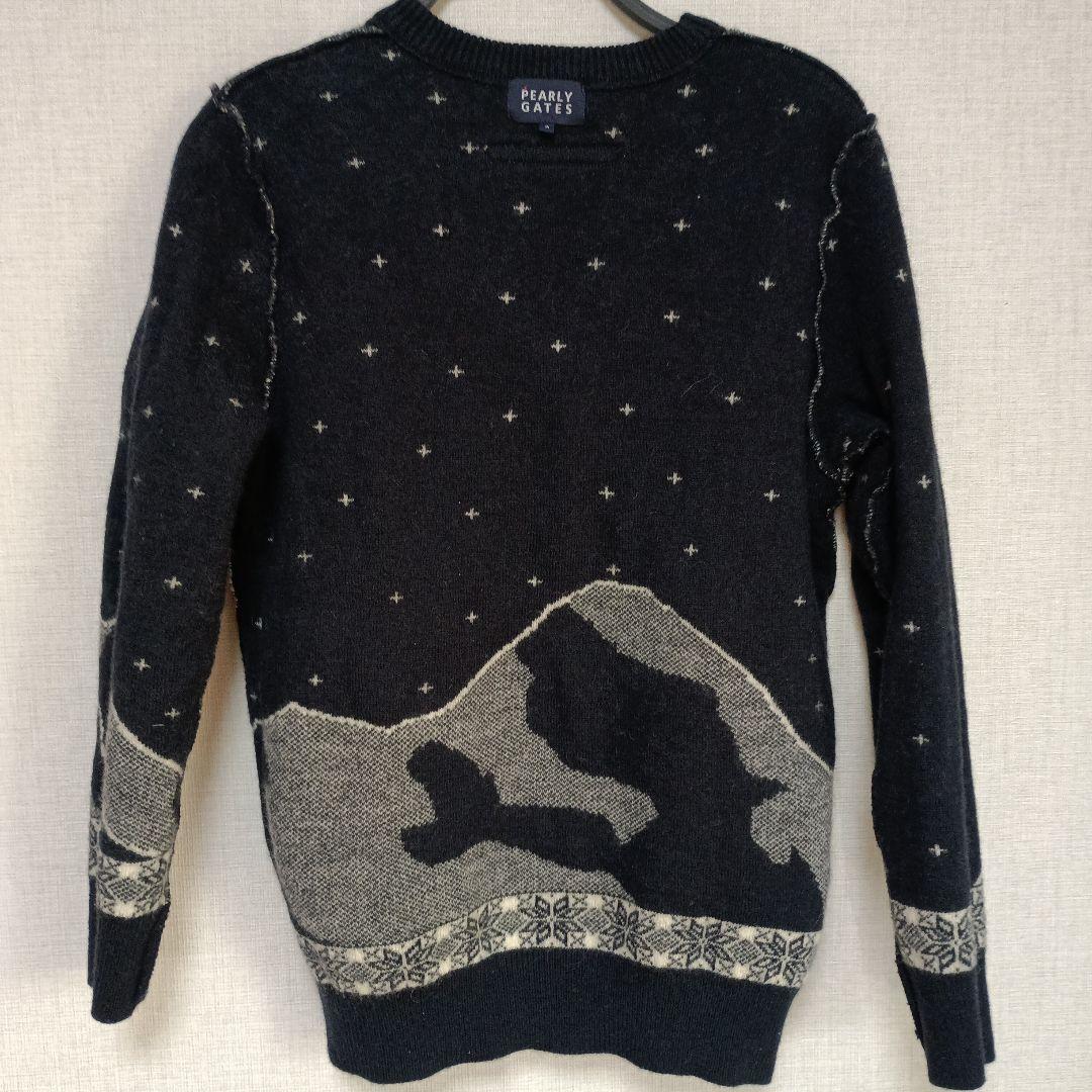 4サイズ　PEARLY GATES 日本製　ウールセーター　ニット　山登り