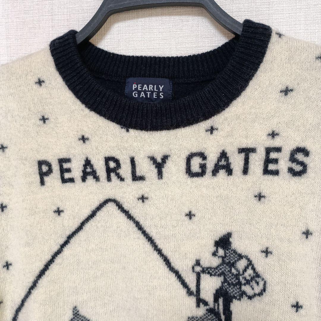 4サイズ　PEARLY GATES 日本製　ウールセーター　ニット　山登り
