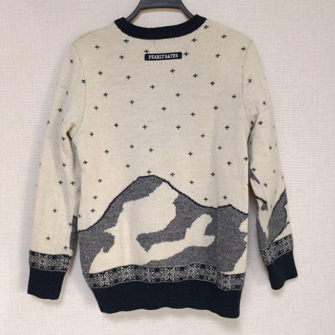 4サイズ　PEARLY GATES 日本製　ウールセーター　ニット　山登り