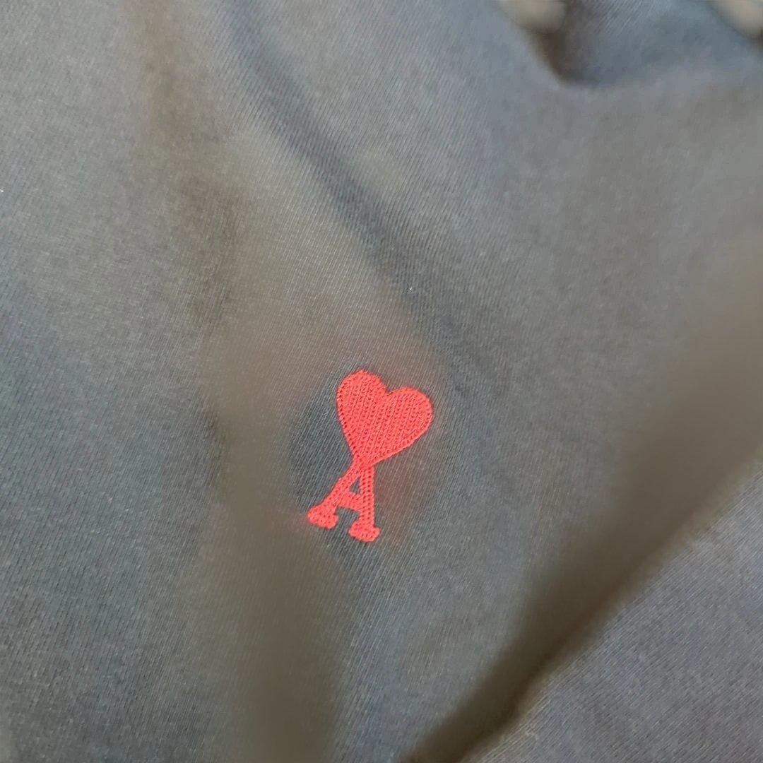 【セール】AMI PARIS パーカー ネイビー L ハート刺繍 ロゴ