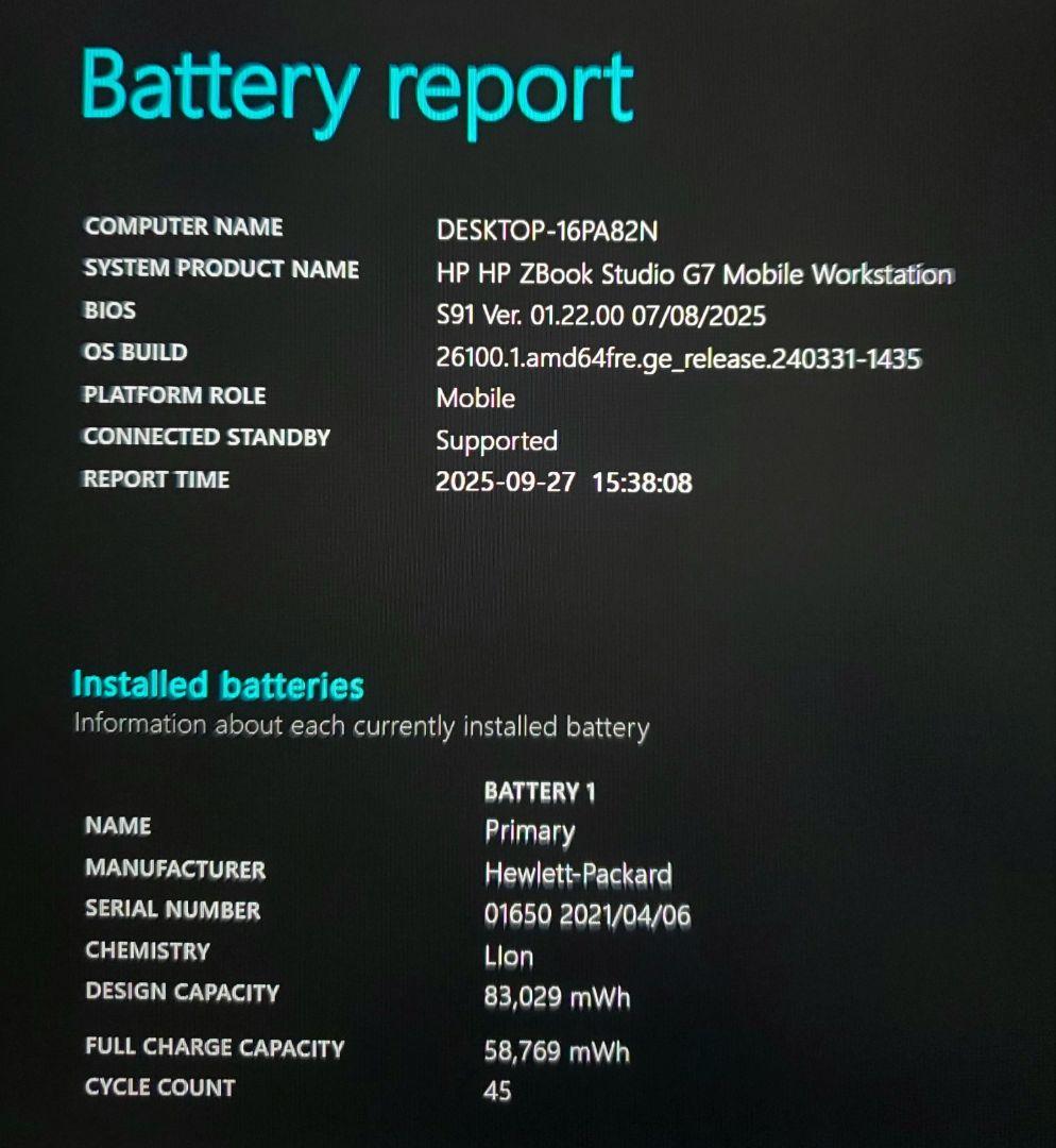 Windowsノート本体 HP Zbook Corei7 10750H Quadro T1000 16GB