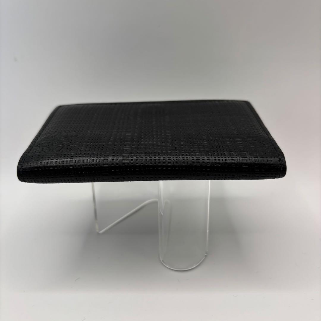 LOEWE カードケース　名刺入れ　ブラック　リネン　アナグラム　名刺ホルダー