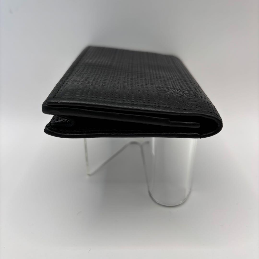 LOEWE カードケース　名刺入れ　ブラック　リネン　アナグラム　名刺ホルダー