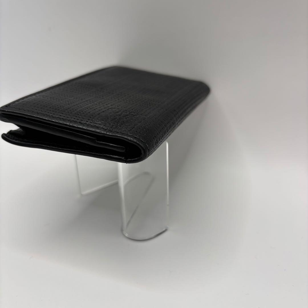 LOEWE カードケース　名刺入れ　ブラック　リネン　アナグラム　名刺ホルダー