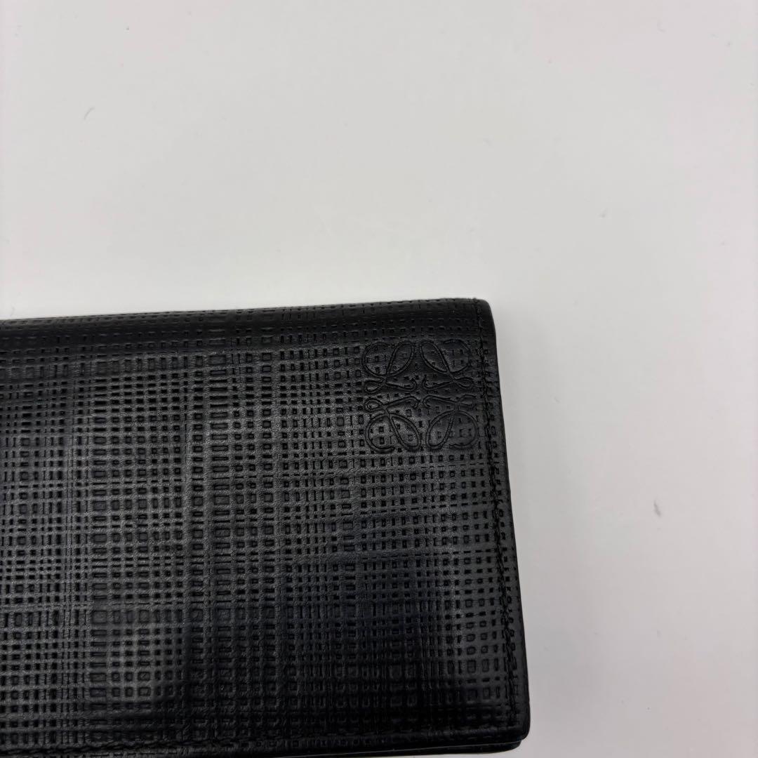 LOEWE カードケース　名刺入れ　ブラック　リネン　アナグラム　名刺ホルダー