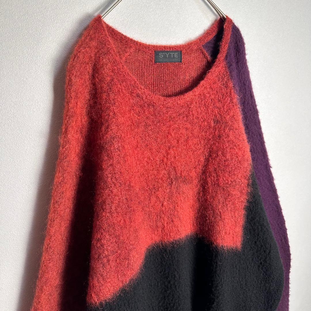 【極希少】サイト　ヨウジヤマモト　セーター　モヘヤ　ニット　アシンメトリー　 L