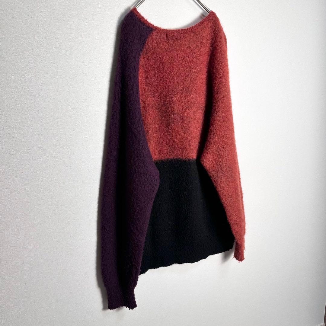 【極希少】サイト　ヨウジヤマモト　セーター　モヘヤ　ニット　アシンメトリー　 L