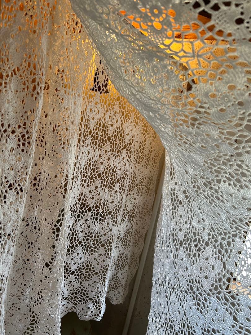 アンティークレース クロッシェ 大判 カーテン