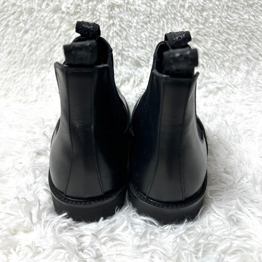 【未使用級】HARUTA レザーサイドゴアブーツ ブラック27cm 3E