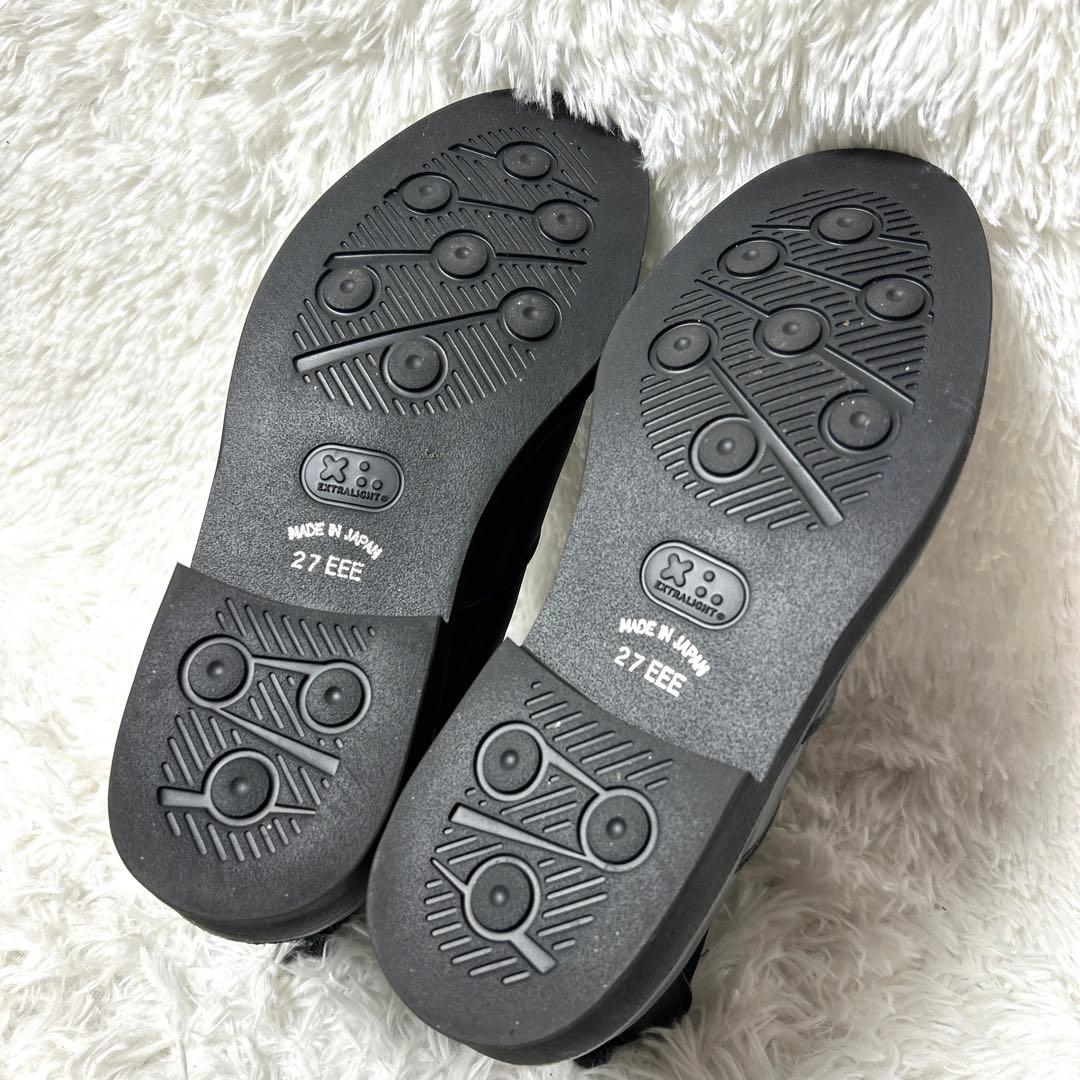 【未使用級】HARUTA レザーサイドゴアブーツ ブラック27cm 3E