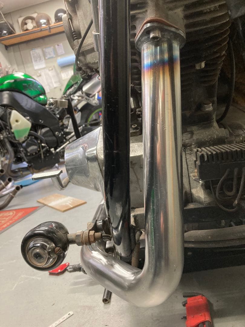 ケニー ドラックパイプ　ドラッグパイプ　ショベルヘッド　アップスイープ