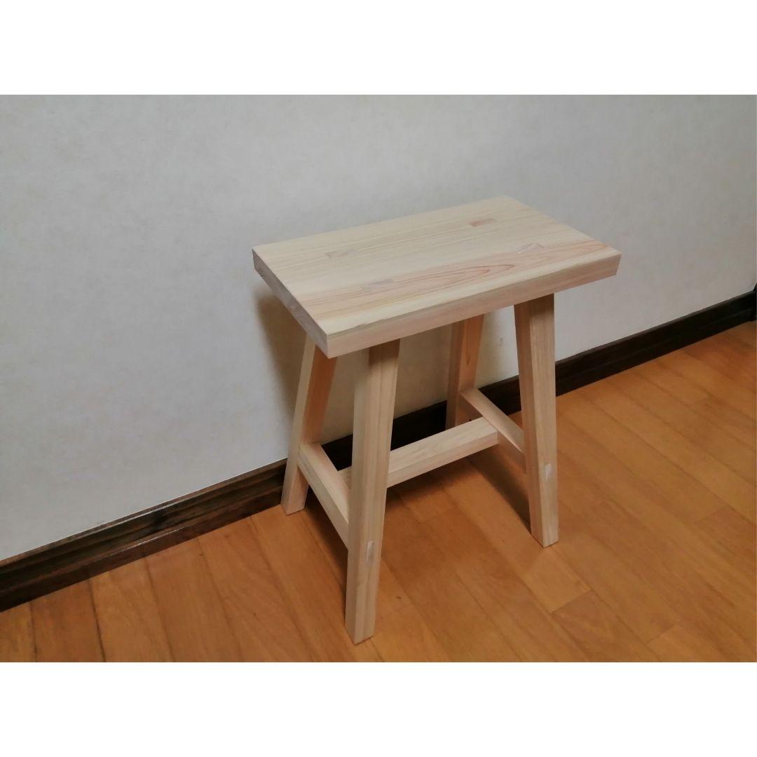 木製フラワースタンド　花台　幅35cm×高さ45cm(丸面取り)スツール　水槽台