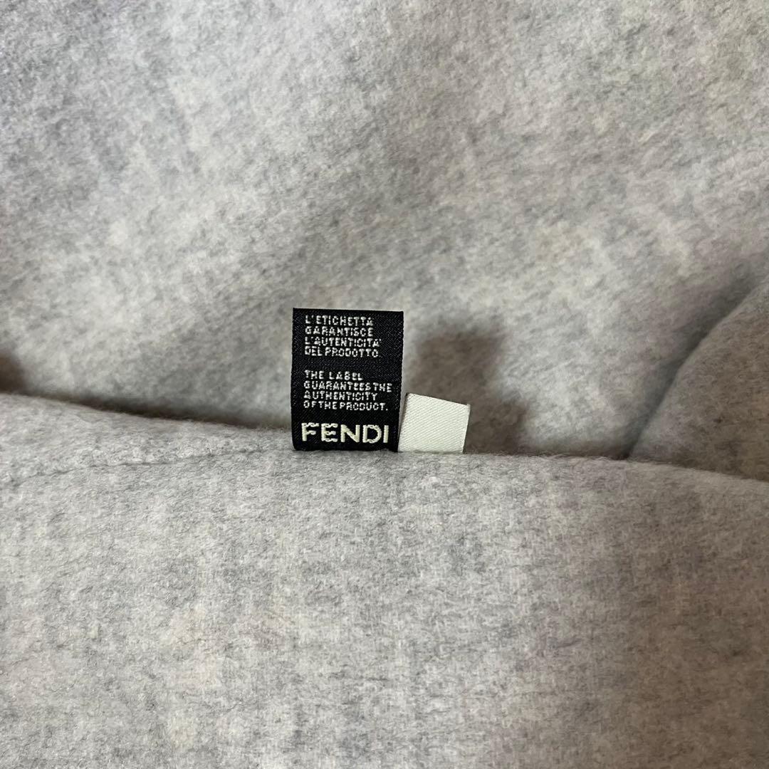 FENDI 毛皮コート カシミヤ100% フォクスファー 42 バイカラー